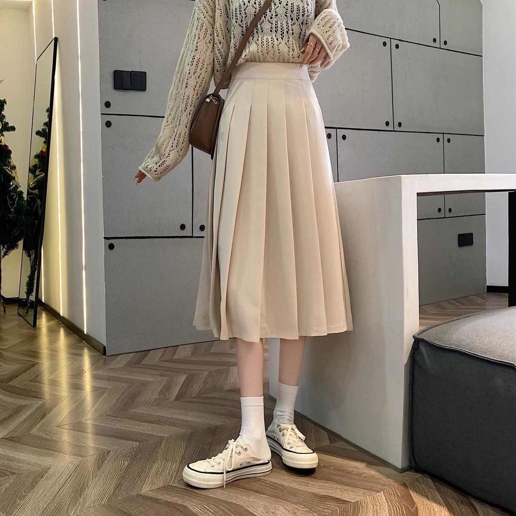 Chân váy xếp ly dáng dài - Hàng loại 1 cực dày dặn thiết kế mới nhất 2023 Korea's Style