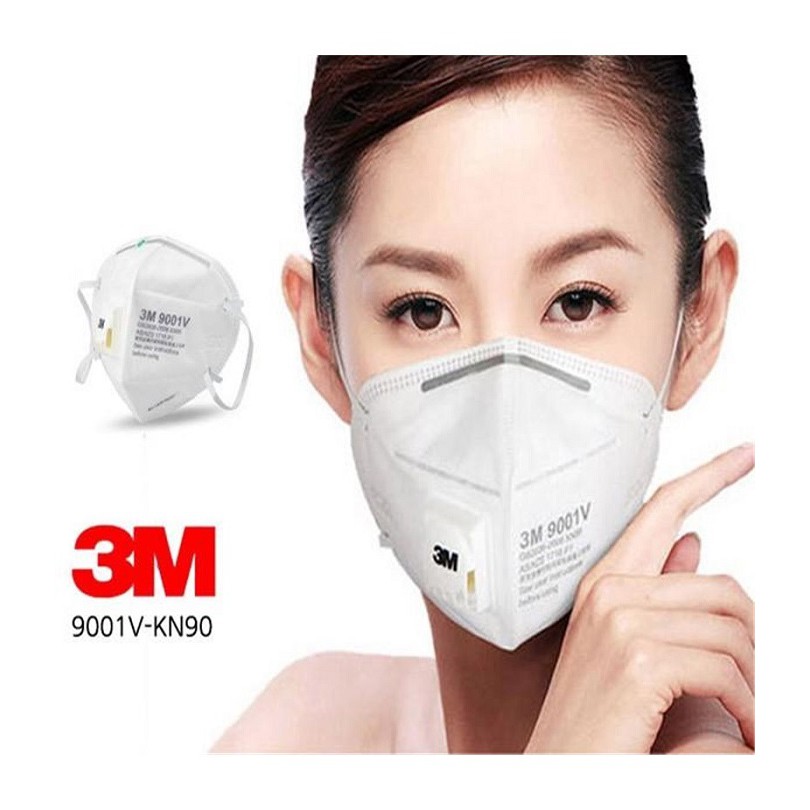 [Hàng chính hãng] Khẩu Trang 3M 9001V Chuẩn N90 Lọc ít nhất 80% bụi mịn, khí thải, vi khuẩn (1 cái)