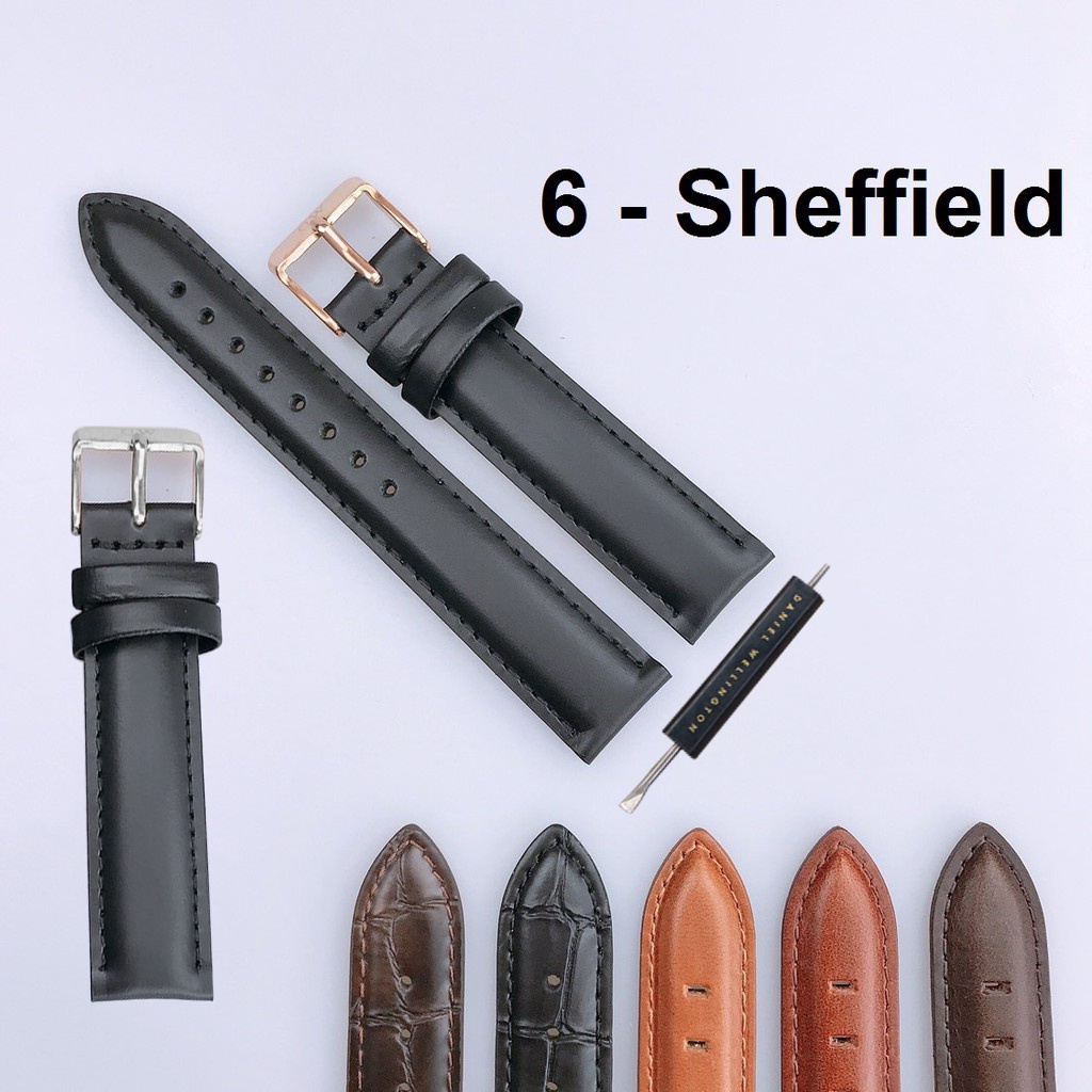 Dây Đồng Hồ Da Nam Nữ Daniel Wellington Khóa Vàng & Bạc Đủ Size DW Chính Hãng - OtisWatch