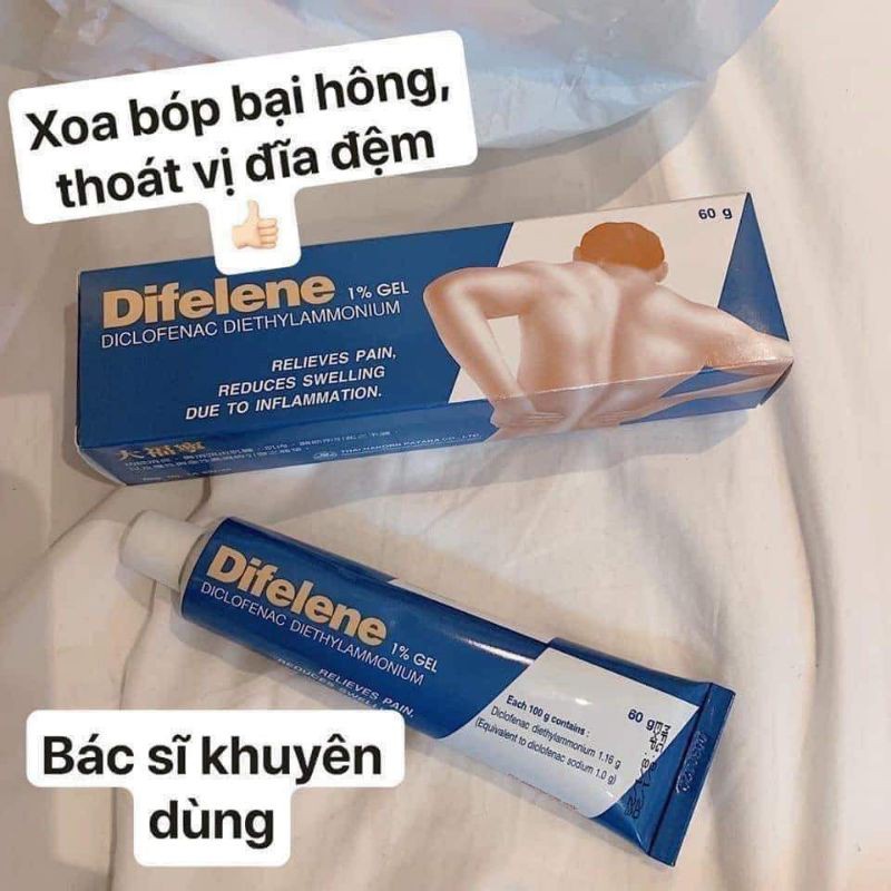 Dầu Xoa Bóp Xương Khớp Difelene 100gram Thái Lan (người thoát vị đĩa đệm và vận động nặng)