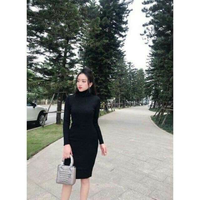 Váy len body cổ lọ siêu xinh QC Hàng Sẵn | BigBuy360 - bigbuy360.vn