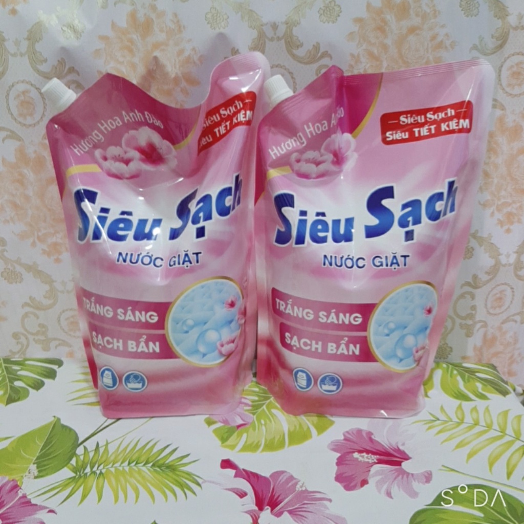 Nước giặt Lix Siêu Sạch Hương Hoa Anh Đào Túi 2.4kg