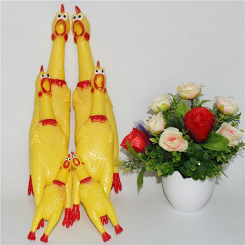 ĐỒ CHƠI GÀ BÓP KÊU LOẠI NHỰA DẦY SIZE 40CM LỚN