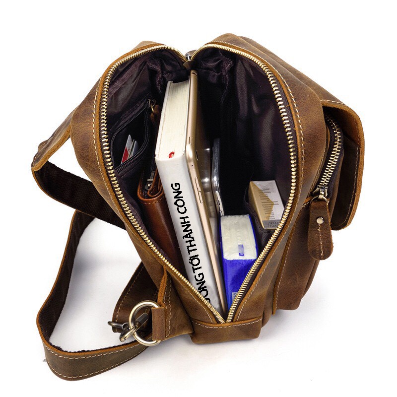 TÚI ĐEO CHÉO DA THẬT 100 % [ BẢO HÀNH DA 10 NĂM ] | BigBuy360 - bigbuy360.vn