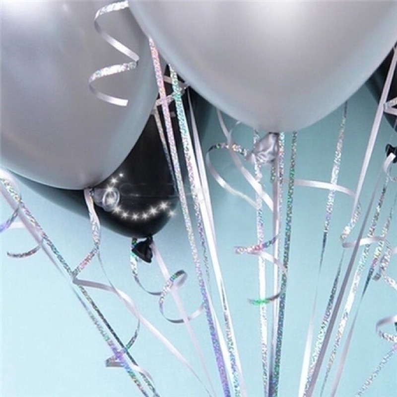 Dây Ruy Băng Dài 10M Đường Kính 5mm Màu Sắc Ngẫu Nhiên Gắn Bóng Bay