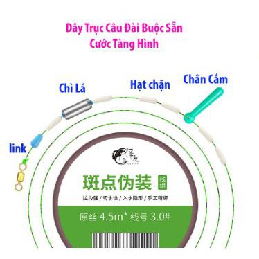 Dây Trục Câu Đài Buộc Sẵn Cước Câu Cá Tàng Hình, cước câu cá, phụ kiện câu