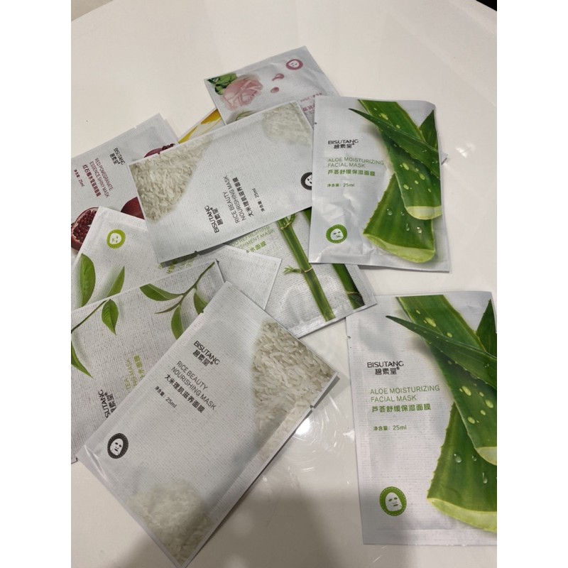 set mặt nạ hoa quả 10 miếng