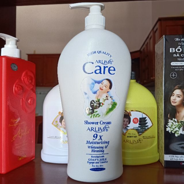 Sữa tắm Dê ARUM CARE 1200ml -  Dưỡng Ẩm Làm Trắng &amp; Làm Săn Chắc Da