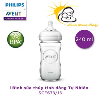 Bình Sữa Thủy Tinh Mô Phỏng Tự Nhiên Philips Avent chính hãng 120ml/240ml