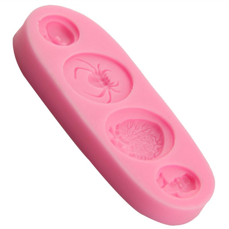 Khuôn Silicon Làm Mặt Dây Chuyền Hình Đầu Lâu 3d