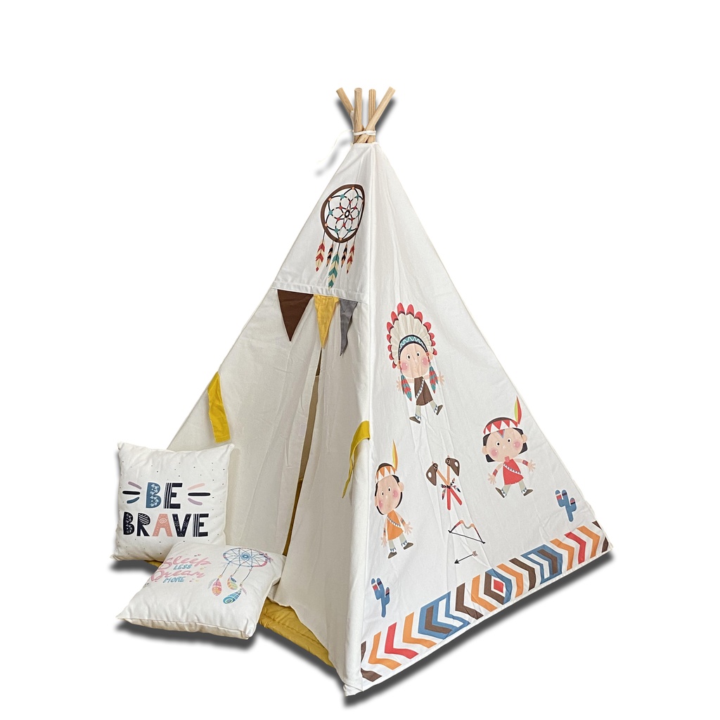 Lều vải hình 3 bé thổ dân  TP02 1.5m x 1.2m x 1.2m