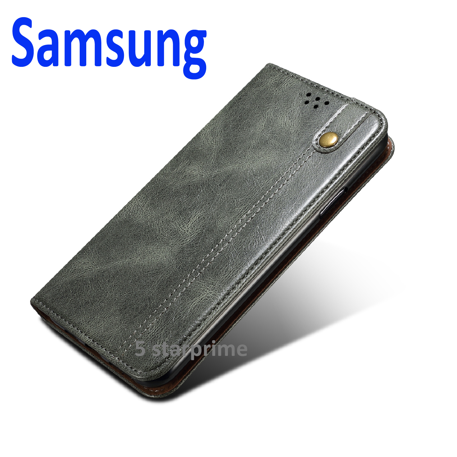 Samsung A12 A32 4G A52 5G A42 A72 S20 FE M51 S21 Plus Note 20 Ultra Case Luxury Credit Card Stand Magnetic Leather Flip Cover