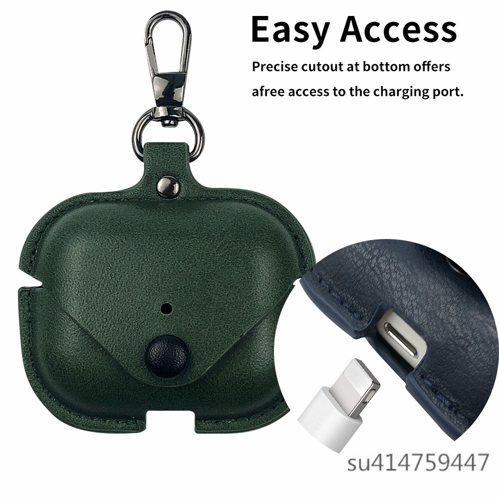 Vỏ Bảo Vệ Hộp Sạc Tai Nghe Airpods Pro 3 Bằng Da Phối Khóa Cài Kiểu Doanh Nhân Sang Trọng Ốp | BigBuy360 - bigbuy360.vn