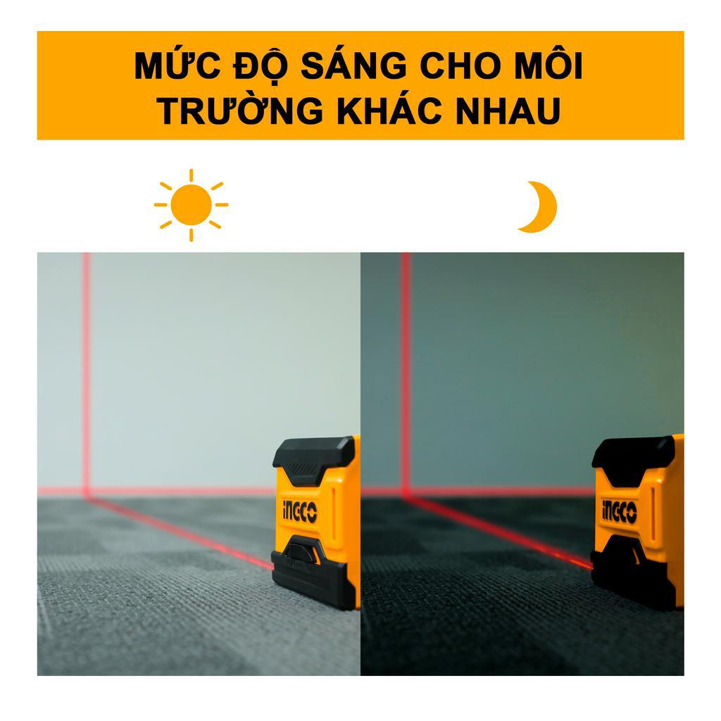 Máy đo mức cân bằng tia laser (tia đỏ) INGCO HLL156508 có nam châm hút