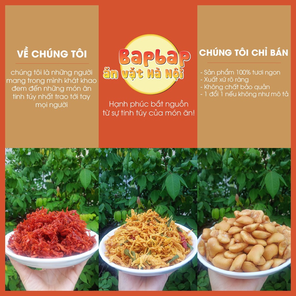 Chuối sấy giòn, chuối tẩm mè vừng BapBap 300g, giòn thơm đậm vị, thành phần tự nhiên an toàn, ăn vặt Hà Nội