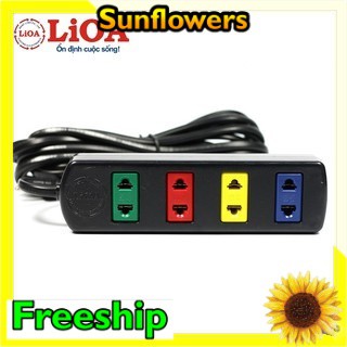 Ổ cắm điện LIOA 🚚 FREESHIP 🚚 Ổ cắm điện LIOA 4 lỗ, 6 lỗ, 10 lỗ có công tắc, dây dài 3m/5m 1000W - Sunflowers