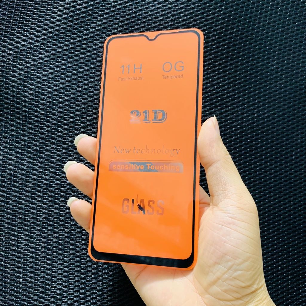 Kính cường lực 21D Realme C35/ C21y/ C25y Full màn hình cao cấp, tặng giấy lau màn hình