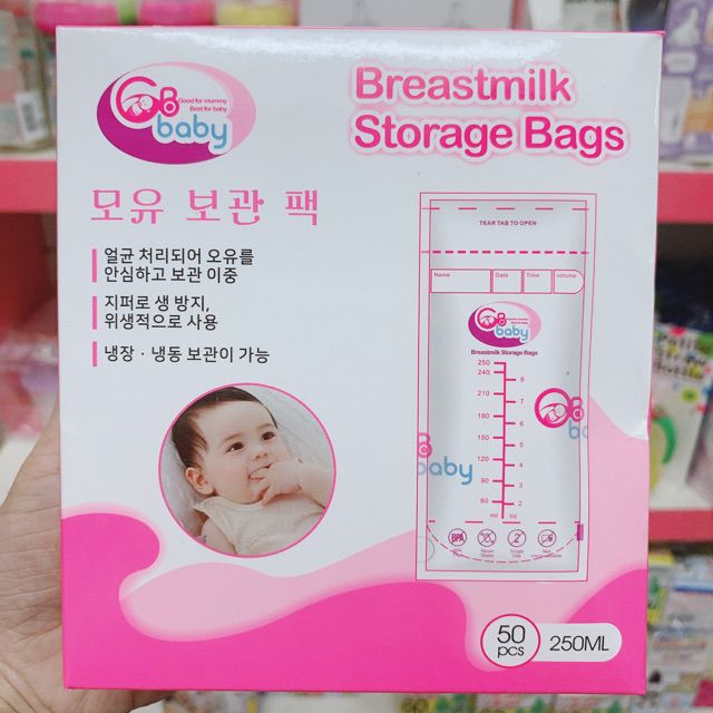 Túi trữ sữa GB Baby 250ml hộp 50 chiếc