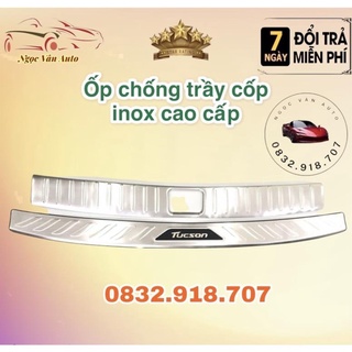 Ốp chống trầy cốp hyundai tucson 2015 - 2021 inox