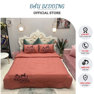 Trọn bộ set 5 món chăn trần bông kèm ga gối đũi thương hiệu siêu mềm mịn