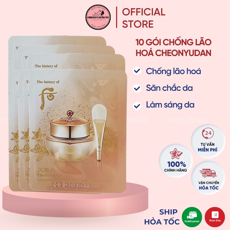 Combo 10 gói mặt nạ ngủ tái sinh Cheonyulda Ultimate Regnerating Overnight Mask 3ml date 2025