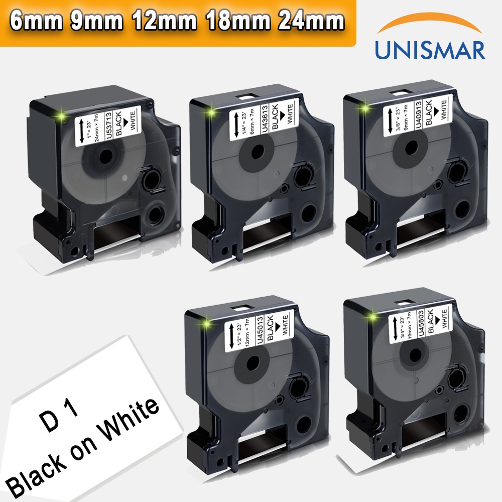 Băng Keo D1 45013 43613 40913 45803 53713 Dymo 45013 43613 40913 45803 53713 Chuyên Dụng Cho Máy In Nhãn Dymo LabelManager 160 280 PnP 400 Duo 450S