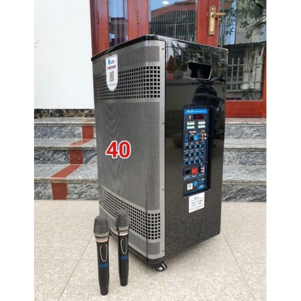 Loa Kéo Bluetooth Azpro AZ-359 Bass 4 Tấc-3 Đường Tiếng-Tặng Kèm 2 Micro