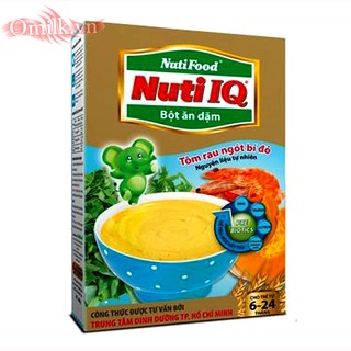 Bột ăn dặm Nuti Tôm rau ngót bí đỏ 200g