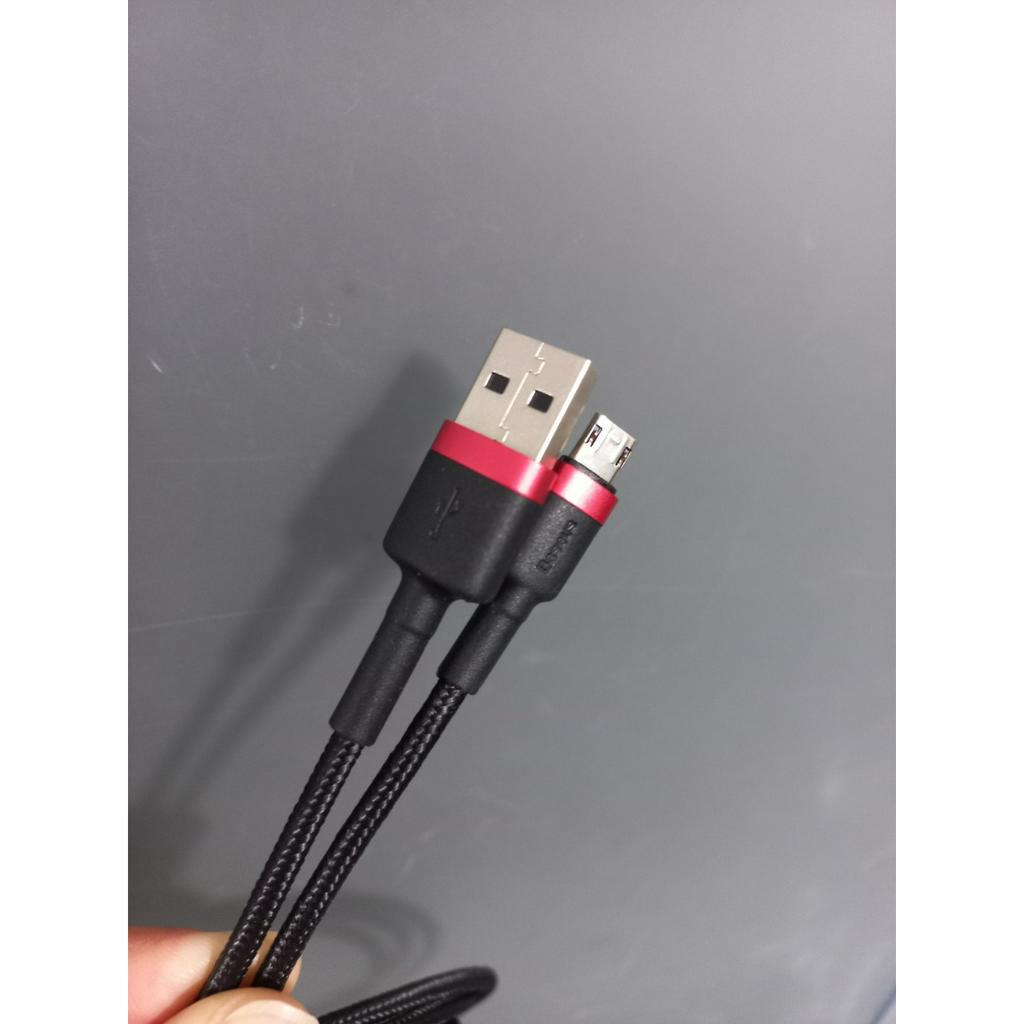 Cáp sạc và dữ liệuUsb - Micro cho điện thoại Androids dòng điện 2A Baseus Cafule 1m / 2m  _ Màu ngẫu nhiên