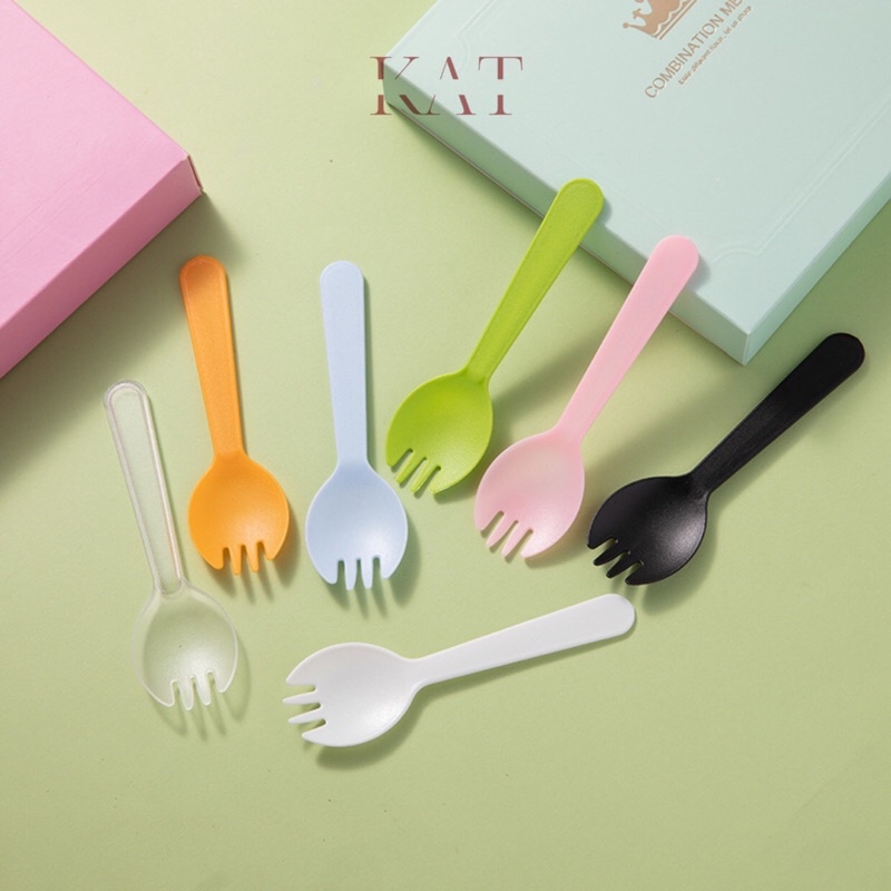 Muỗng Nhựa Cứng Ăn Bánh Sử Dụng Một Lần - KAT Official Store