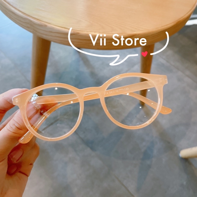 Kính giả cận, Gọng kính cận nhựa dẻo tròn viền dày Mẫn Tiên Jolie eyewear