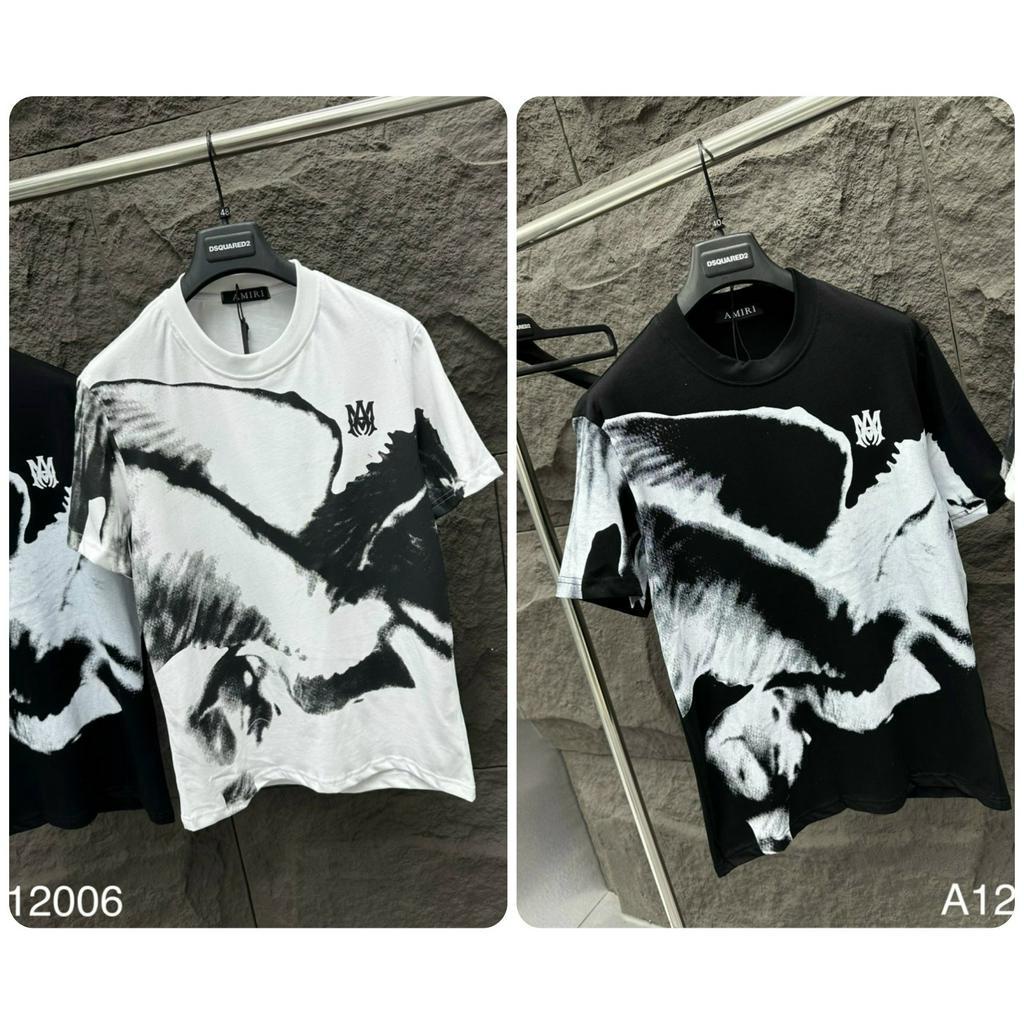 Áo Phông Amiri Nam In Hoạ Tiết Loang Siêu Đẹp - Áo Amiri Nam Vải Cotton Loang Cao Cấp