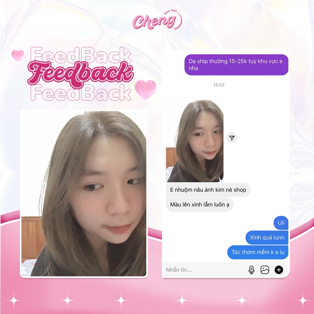 Thuốc Nhuộm Tóc Màu NÂU ÁNH KIM Không Tẩy | Chenglovehair, Chenglovehairs