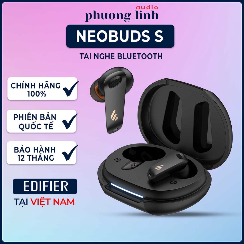 Tai nghe bluetooth 5.2 EDIFIER NEOBUDS S Chống ồn chủ động Âm thanh Qualcomm Snapdragon 6 mic đàm thoại Hàng chính hãng