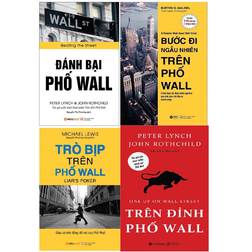 Combo Sách - Đánh Bại Phố Wall + Trò Bịp Trên Phố Wall + Bước Đi Trên Phố Wall + Trên Đỉnh Phố Wall