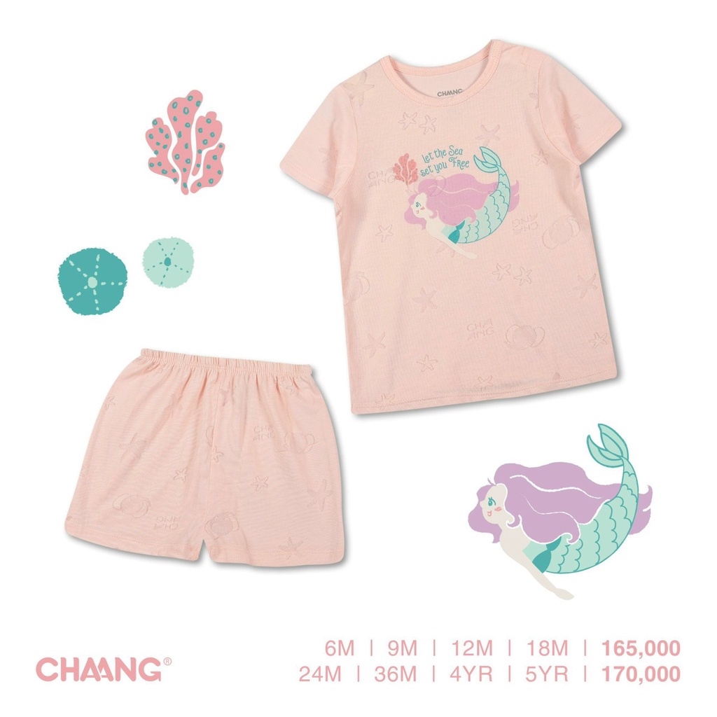 Bộ Chaang cộc tay Bamboo cao cấp mềm mịn thoáng mát thấm hút tốt in bạch tuột và tiên cá cho bé trai bé gái