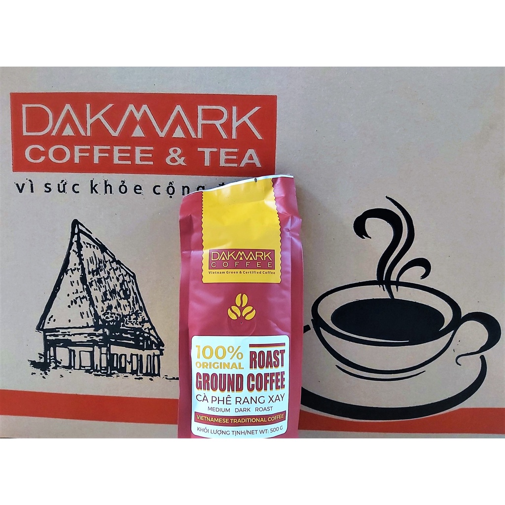 Cà phê rang xay nguyên chất pha phin Robusta Honey 500 gram