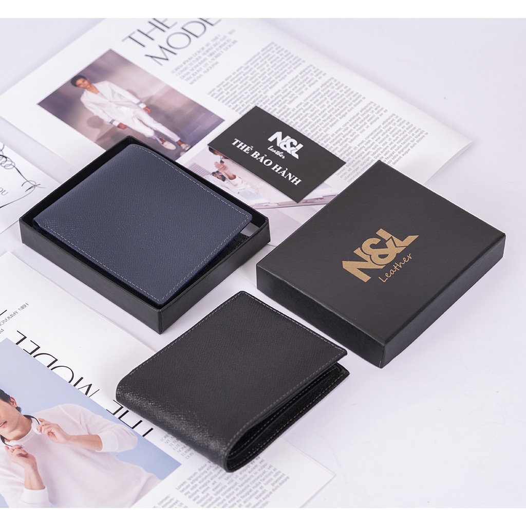 Ví Nam Da Bò Sáp Ngựa Cao Cấp Thương Hiệu N&amp;L leather