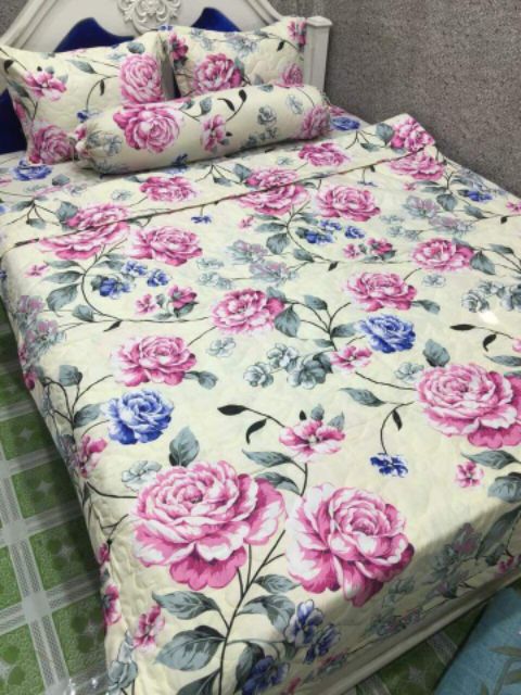 SET GA GỐI HOA ĐÀO HỒNG 1m8