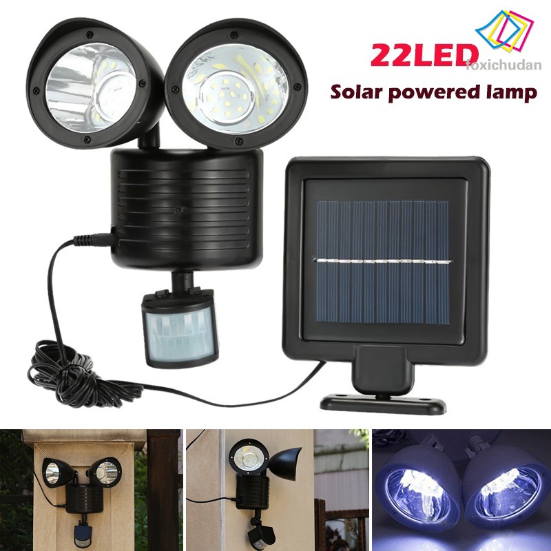 SENSOR Đèn Led 22 Bóng Cảm Biến Chuyển Động Sử Dụng Năng Lượng Mặt Trời