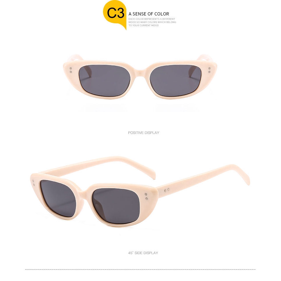 Kính Mát Mắt Mèo Nhiều Màu Trong Suốt Thời Trang Cho Nữ