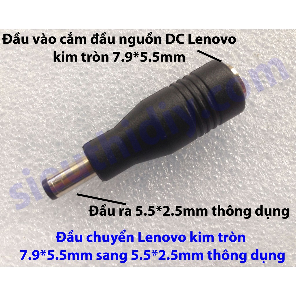 Chân kim to 7.4*5.0mm, 7.9*5.5mm sang 5.5*2.5mm đầu chuyển sạc laptop