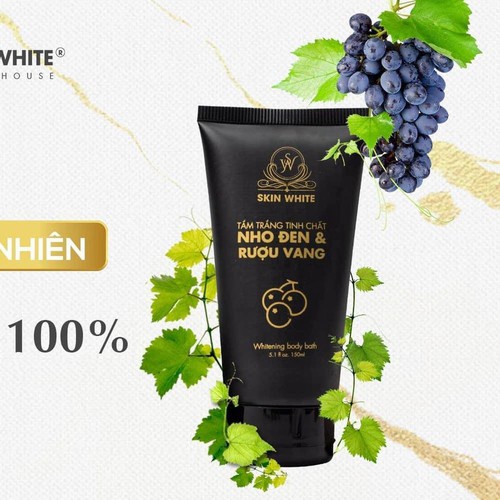 Bao lên tone Tắm Trắng Tinh Chất Nho Đen - Rươu Vang Sữa Tắm hương nho- chai 150ml