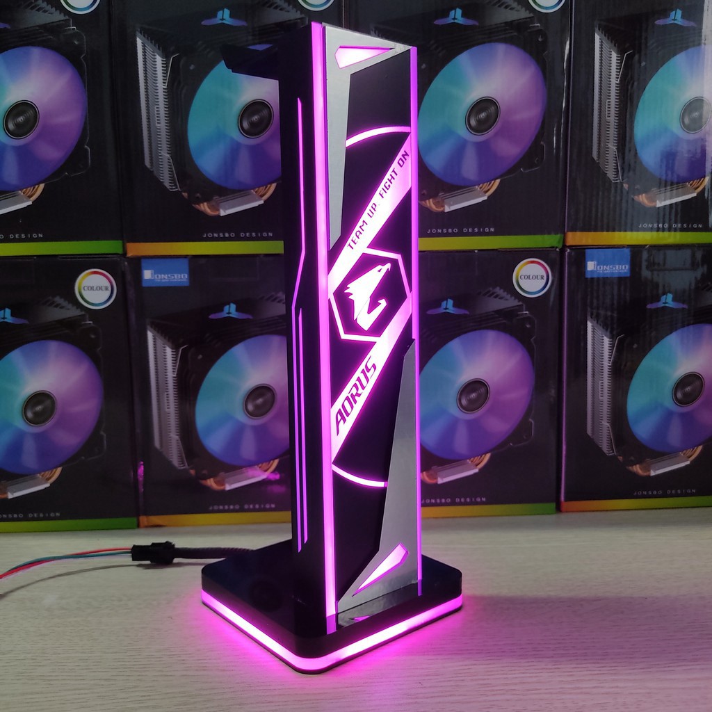 Giá treo tai nghe Gaming Logo Aorus Pro Led RGB | WebRaoVat - webraovat.net.vn