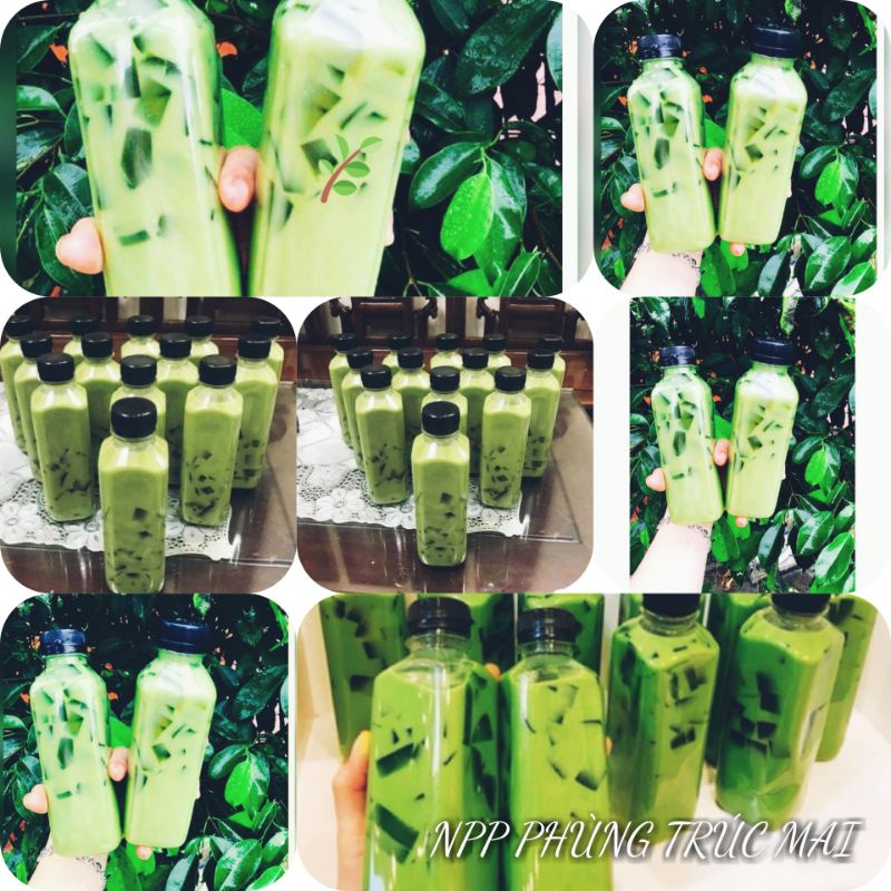 Chai nhựa đựng trà sữa vuông- tròn 330ml Nhựa Việt Nhật - Hàng Việt Nam Chất Lượng Cao