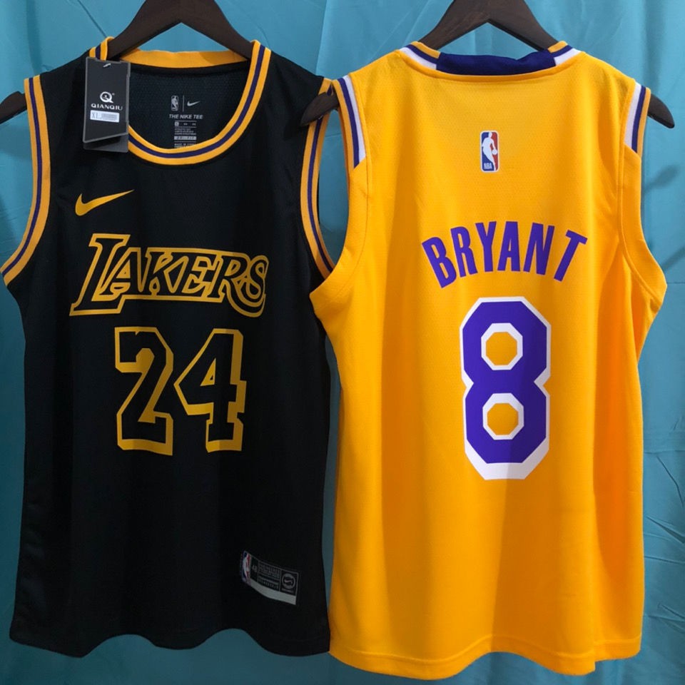 Bộ Quần Áo Bóng Rổ Đội Lakers Số 8 24 23 James 0 Dành Cho Nam