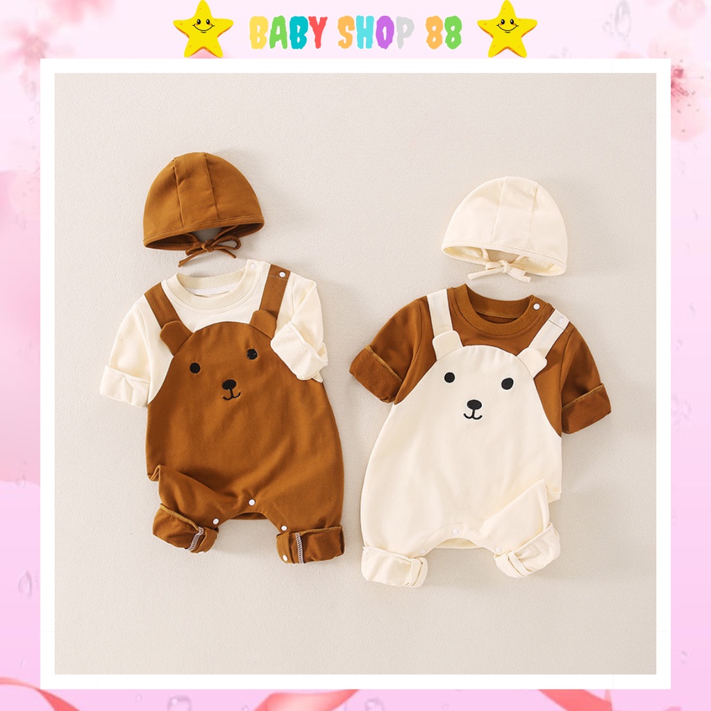 Quần áo trẻ em bộ body dài tay bodysuit áo liền quần cho bé trai bé gái M2122