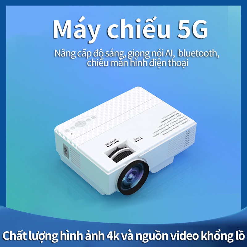 Máy chiếu mini  Smart Android ,Hỗ trợ 1080P HD++Kết nối điện thoại  +Bộ nhớ trong siêu lớn 2+ 32G+Âm thanh kép