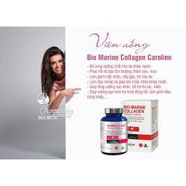 CARELINE Viên uống chăm sóc da khỏe đẹp Careline Bio Marine Collagen 100 Viên  Hộp 100 viên