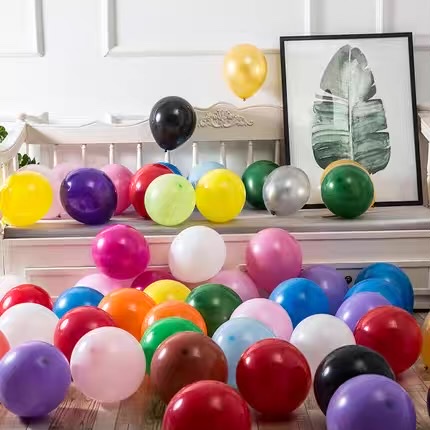 Bong bóng bay cao su trang trí sinh nhật thôi nôi phòng cưới size 10 inch dày dặn nhiều màu sắc HAPPYKID BBBCS10